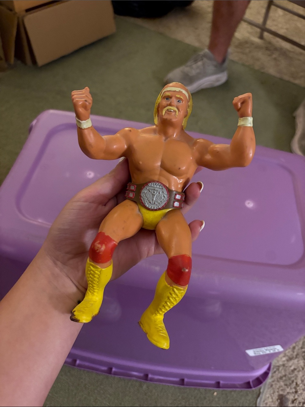 1984 LJN Hulk Hogan WWF Wrestling Figure W/ Championship Belt